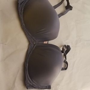 Gray strapless victoria's secret bra